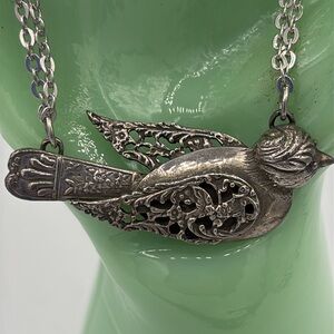 Silver Spoon Jewelry Bird Necklace